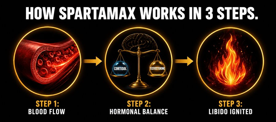 How Spartamax Works in 3 Steps – Blood Flow, Hormonal Balance, Libido Ignited