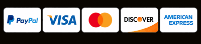 Secure Payment – PayPal, Visa, Mastercard, Discover, American Express
